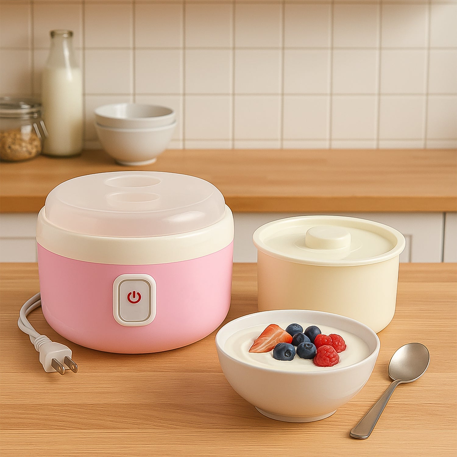 Yogurt Maker Machine, Plastic Container Electric Yogurt Maker Yogurt Maker Machine, Plastic Container Electric Yogurt Maker